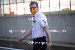 Andreas Seidl, McLaren Managing Director. 08.08.2020. Formula 1 World Championship, Rd 5, 70th Anniversary Grand Prix, Silverstone, England, Qualifying Day.