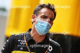 Cyril Abiteboul (FRA) Renault Sport F1 Managing Director. 08.08.2020. Formula 1 World Championship, Rd 5, 70th Anniversary Grand Prix, Silverstone, England, Qualifying Day.