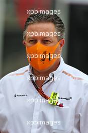 Zak Brown (USA) McLaren Executive Director. 09.08.2020. Formula 1 World Championship, Rd 5, 70th Anniversary Grand Prix, Silverstone, England, Race Day.