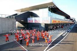 Socially distanced marshals. 08.08.2020. Formula 1 World Championship, Rd 5, 70th Anniversary Grand Prix, Silverstone, England, Qualifying Day.