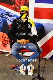 Esteban Ocon (FRA) Renault F1 Team in the FIA Press Conference. 06.08.2020. Formula 1 World Championship, Rd 5, 70th Anniversary Grand Prix, Silverstone, England, Preparation Day.