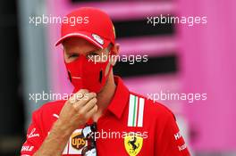 Sebastian Vettel (GER) Ferrari. 06.08.2020. Formula 1 World Championship, Rd 5, 70th Anniversary Grand Prix, Silverstone, England, Preparation Day.