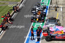 Red Bull Racing mechanics at scrutineering. 06.08.2020. Formula 1 World Championship, Rd 5, 70th Anniversary Grand Prix, Silverstone, England, Preparation Day.