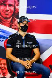 Nicholas Latifi (CDN) Williams Racing in the FIA Press Conference. 06.08.2020. Formula 1 World Championship, Rd 5, 70th Anniversary Grand Prix, Silverstone, England, Preparation Day.