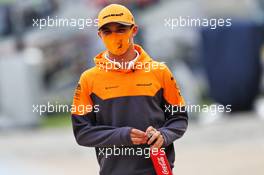 Lando Norris (GBR) McLaren. 06.08.2020. Formula 1 World Championship, Rd 5, 70th Anniversary Grand Prix, Silverstone, England, Preparation Day.