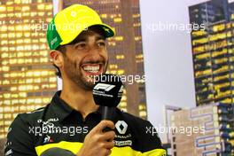 Daniel Ricciardo (AUS) Renault F1 Team in the FIA Press Conference. 12.03.2020. Formula 1 World Championship, Rd 1, Australian Grand Prix, Albert Park, Melbourne, Australia, Preparation Day.