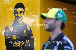 Image of Esteban Ocon (FRA) Renault F1 Team with team mate Daniel Ricciardo (AUS) Renault F1 Team. 12.03.2020. Formula 1 World Championship, Rd 1, Australian Grand Prix, Albert Park, Melbourne, Australia, Preparation Day.