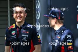 (L to R): Alexander Albon (THA) Red Bull Racing with team mate Max Verstappen (NLD) Red Bull Racing. 12.03.2020. Formula 1 World Championship, Rd 1, Australian Grand Prix, Albert Park, Melbourne, Australia, Preparation Day.