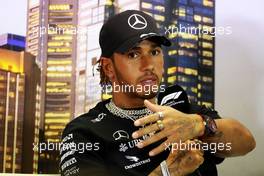 Lewis Hamilton (GBR) Mercedes AMG F1 in the FIA Press Conference. 12.03.2020. Formula 1 World Championship, Rd 1, Australian Grand Prix, Albert Park, Melbourne, Australia, Preparation Day.