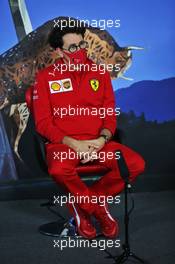 Mattia Binotto (ITA) Ferrari Team Principal in the FIA Press Conference. 03.07.2020. Formula 1 World Championship, Rd 1, Austrian Grand Prix, Spielberg, Austria, Practice Day.