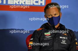 Christian Horner (GBR) Red Bull Racing Team Principal in the FIA Press Conference. 03.07.2020. Formula 1 World Championship, Rd 1, Austrian Grand Prix, Spielberg, Austria, Practice Day.
