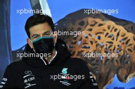 Toto Wolff (GER) Mercedes AMG F1 Shareholder and Executive Director in the FIA Press Conference. 03.07.2020. Formula 1 World Championship, Rd 1, Austrian Grand Prix, Spielberg, Austria, Practice Day.