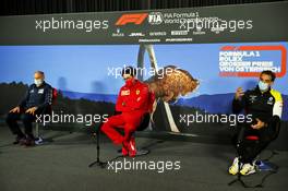 The FIA Press Conference (L to R): Franz Tost (AUT) AlphaTauri Team Principal; Mattia Binotto (ITA) Ferrari Team Principal; Cyril Abiteboul (FRA) Renault Sport F1 Managing Director. 03.07.2020. Formula 1 World Championship, Rd 1, Austrian Grand Prix, Spielberg, Austria, Practice Day.