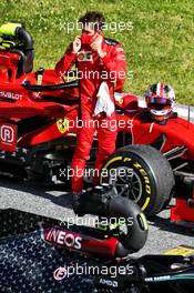 Charles Leclerc (MON) Ferrari in parc ferme. 05.07.2020. Formula 1 World Championship, Rd 1, Austrian Grand Prix, Spielberg, Austria, Race Day.