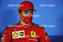 Charles Leclerc (MON) Ferrari in the post race FIA Press Conference. 05.07.2020. Formula 1 World Championship, Rd 1, Austrian Grand Prix, Spielberg, Austria, Race Day.