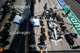 Nicholas Latifi (CDN) Williams Racing FW43 makes a pit stop. 05.07.2020. Formula 1 World Championship, Rd 1, Austrian Grand Prix, Spielberg, Austria, Race Day.