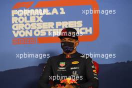 Max Verstappen (NLD) Red Bull Racing in the post qualifying FIA Press Conference. 04.07.2020. Formula 1 World Championship, Rd 1, Austrian Grand Prix, Spielberg, Austria, Qualifying Day.