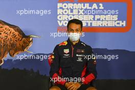 Alexander Albon (THA) Red Bull Racing in the FIA Press Conference. 02.07.2020. Formula 1 World Championship, Rd 1, Austrian Grand Prix, Spielberg, Austria, Preparation Day.