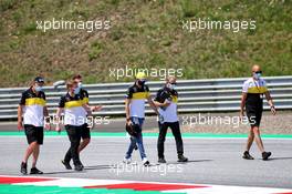 Esteban Ocon (FRA) Renault F1 Team walks the circuit with the team. 02.07.2020. Formula 1 World Championship, Rd 1, Austrian Grand Prix, Spielberg, Austria, Preparation Day.