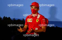 Charles Leclerc (MON) Ferrari in the FIA Press Conference. 02.07.2020. Formula 1 World Championship, Rd 1, Austrian Grand Prix, Spielberg, Austria, Preparation Day.