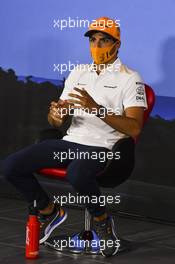 Carlos Sainz Jr (ESP) McLaren in the FIA Press Conference. 02.07.2020. Formula 1 World Championship, Rd 1, Austrian Grand Prix, Spielberg, Austria, Preparation Day.