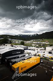 Renault F1 Team and AlphaTauri trucks in the paddock. 01.07.2020. Formula 1 World Championship, Rd 1, Austrian Grand Prix, Spielberg, Austria, Preparation Day.