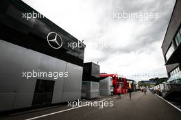 Paddock atmosphere - Mercedes AMG F1 trucks in the paddock. 01.07.2020. Formula 1 World Championship, Rd 1, Austrian Grand Prix, Spielberg, Austria, Preparation Day.