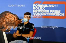 George Russell (GBR) Williams Racing in the FIA Press Conference. 02.07.2020. Formula 1 World Championship, Rd 1, Austrian Grand Prix, Spielberg, Austria, Preparation Day.