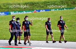 Alexander Albon (THA) Red Bull Racing walks the circuit with the team. 02.07.2020. Formula 1 World Championship, Rd 1, Austrian Grand Prix, Spielberg, Austria, Preparation Day.