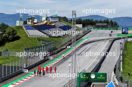 Circuit atmosphere  - Ferrari team walk the circuit. 02.07.2020. Formula 1 World Championship, Rd 1, Austrian Grand Prix, Spielberg, Austria, Preparation Day.