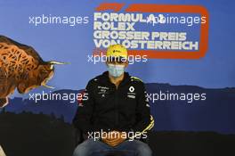 Esteban Ocon (FRA) Renault F1 Team in the FIA Press Conference. 02.07.2020. Formula 1 World Championship, Rd 1, Austrian Grand Prix, Spielberg, Austria, Preparation Day.