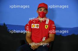 Charles Leclerc (MON) Ferrari in the FIA Press Conference. 02.07.2020. Formula 1 World Championship, Rd 1, Austrian Grand Prix, Spielberg, Austria, Preparation Day.