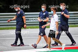Pierre Gasly (FRA) AlphaTauri walks the circuit with the team. 02.07.2020. Formula 1 World Championship, Rd 1, Austrian Grand Prix, Spielberg, Austria, Preparation Day.