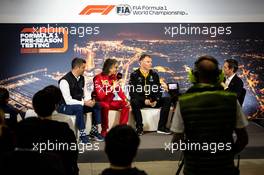 (L to R): Michael Masi (AUS) FIA Race Director; Laurent Mekies (FRA) Ferrari Sporting Director; and Alan Permane (GBR) Renault F1 Team Trackside Operations Director, in the FIA Press Conference. 21.02.2020. Formula One Testing, Day Three, Barcelona, Spain. Friday.
