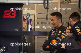 Alexander Albon (THA) Red Bull Racing and Max Verstappen (NLD) Red Bull Racing. 21.02.2020. Formula One Testing, Day Three, Barcelona, Spain. Friday.