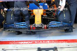 McLaren front wing. 21.02.2020. Formula One Testing, Day Three, Barcelona, Spain. Friday.