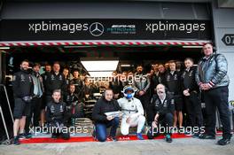 Valtteri Bottas (FIN) Mercedes AMG F1 with the team. 21.02.2020. Formula One Testing, Day Three, Barcelona, Spain. Friday.