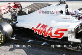 Haas F1 Team VF-20  Engine cover and floor. 20.02.2020. Formula One Testing, Day Two, Barcelona, Spain. Thursday.