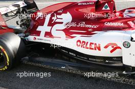  Alfa Romeo Racing C39.Engine cover and floor. 20.02.2020. Formula One Testing, Day Two, Barcelona, Spain. Thursday.