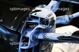 flow-vis paint on the front suspension and brake duct of the Mercedes AMG F1 W11. 20.02.2020. Formula One Testing, Day Two, Barcelona, Spain. Thursday.