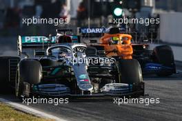 Lewis Hamilton (GBR), Mercedes AMG F1  and Lando Norris (GBR), McLaren F1 Team  20.02.2020. Formula One Testing, Day Two, Barcelona, Spain. Thursday.
