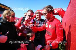 Sebastian Vettel (GER) Ferrari signs autographs for the fans. 20.02.2020. Formula One Testing, Day Two, Barcelona, Spain. Thursday.