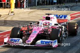 Sergio Perez (MEX) Racing Point F1 Team RP19. 20.02.2020. Formula One Testing, Day Two, Barcelona, Spain. Thursday.