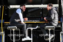 (L to R): Cyril Abiteboul (FRA) Renault Sport F1 Managing Director with Remi Taffin (FRA) Renault Sport F1 Engine Technical Director on the pit gantry. 20.02.2020. Formula One Testing, Day Two, Barcelona, Spain. Thursday.