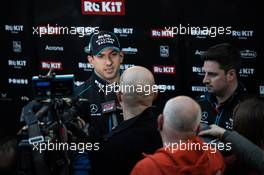 Nicholas Latifi (CDN) Williams Racing with the media. 19.02.2020. Formula One Testing, Day One, Barcelona, Spain. Wednesday.