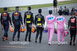A drivers group photograph. 19.02.2020. Formula One Testing, Day One, Barcelona, Spain. Wednesday.