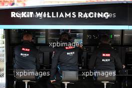 Williams Racing pit gantry. 19.02.2020. Formula One Testing, Day One, Barcelona, Spain. Wednesday.