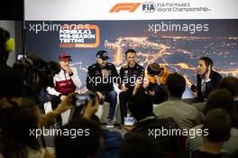 (L to R): Kimi Raikkonen (FIN) Alfa Romeo Racing; George Russell (GBR) Williams Racing; Alexander Albon (THA) Red Bull Racing; and Lando Norris (GBR) McLaren, in the FIA Press Conference. 19.02.2020. Formula One Testing, Day One, Barcelona, Spain. Wednesday.