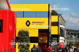 Renault F1 Team motorhome in the paddock. 19.02.2020. Formula One Testing, Day One, Barcelona, Spain. Wednesday.