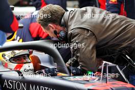 Christian Horner (GBR) Red Bull Racing Team Principal with Max Verstappen (NLD) Red Bull Racing RB16. 19.02.2020. Formula One Testing, Day One, Barcelona, Spain. Wednesday.